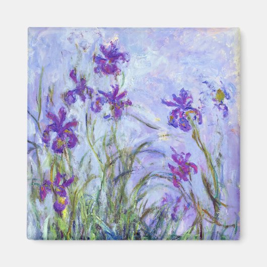 Claude Monet - Lila Irises / Iris Mauves Magneet (Voorkant)