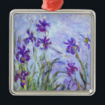 Claude Monet - Lila Irises / Iris Mauves Metalen Ornament<br><div class="desc">Lila Irises / Iris Mauves - Claude Monet,  1914-1917</div>