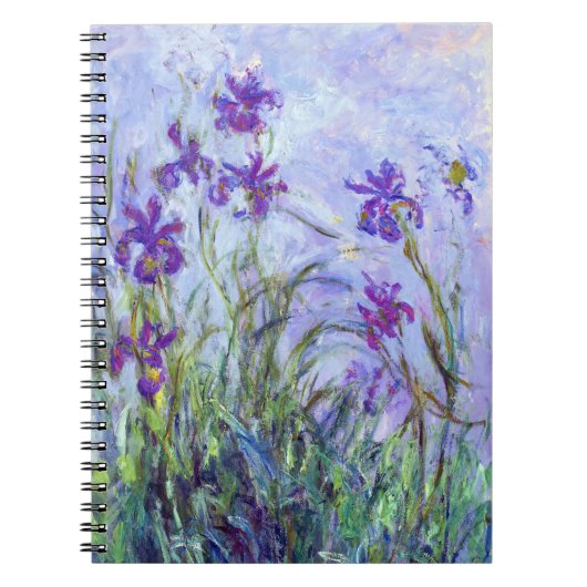 Claude Monet - Lila Irises / Iris Mauves Notitieboek (Voorkant)