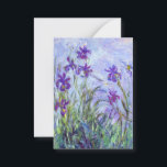 Claude Monet - Lila Irises / Iris Mauves Notitiekaartje<br><div class="desc">Lila Irises / Iris Mauves - Claude Monet,  1914-1917</div>