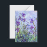 Claude Monet - Lila Irises / Iris Mauves Notitiekaartje<br><div class="desc">Lila Irises / Iris Mauves - Claude Monet,  1914-1917</div>