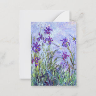 Claude Monet - Lila Irises / Iris Mauves Notitiekaartje
