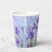 Claude Monet - Lila Irises / Iris Mauves Papieren Bekers (Links)