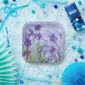 Claude Monet - Lila Irises / Iris Mauves Papieren Bordje (Feest)