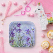 Claude Monet - Lila Irises / Iris Mauves Papieren Bordje (Feest)