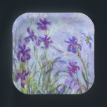 Claude Monet - Lila Irises / Iris Mauves Papieren Bordje<br><div class="desc">Lila Irises / Iris Mauves - Claude Monet,  1914-1917</div>