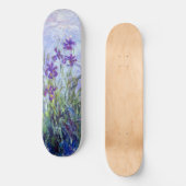 Claude Monet - Lila Irises / Iris Mauves Persoonlijk Skateboard (Voorkant)