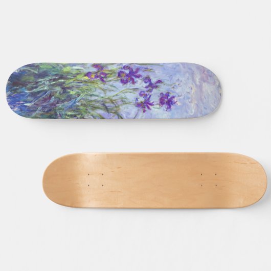 Claude Monet - Lila Irises / Iris Mauves Persoonlijk Skateboard (Horizontaal)