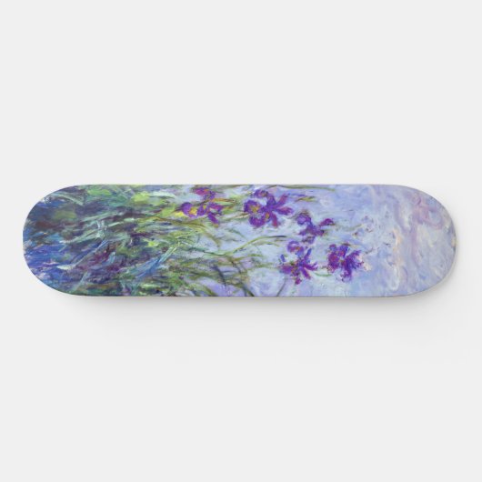 Claude Monet - Lila Irises / Iris Mauves Persoonlijk Skateboard (Horizontaal)