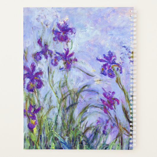 Claude Monet - Lila Irises / Iris Mauves Planner (Achterkant)