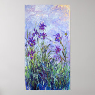 Claude Monet - Lila Irises / Iris Mauves Poster