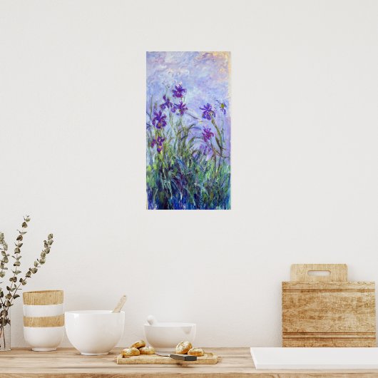 Claude Monet - Lila Irises / Iris Mauves Poster (Keuken)
