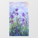 Claude Monet - Lila Irises / Iris Mauves Raamsticker<br><div class="desc">Lila Irises / Iris Mauves - Claude Monet,  1914-1917</div>
