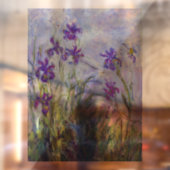 Claude Monet - Lila Irises / Iris Mauves Raamsticker (Vel 2)