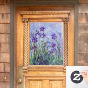 Claude Monet - Lila Irises / Iris Mauves Raamsticker