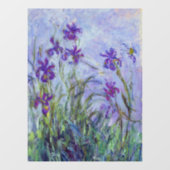 Claude Monet - Lila Irises / Iris Mauves Raamsticker (Vel)