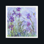 Claude Monet - Lila Irises / Iris Mauves Servet<br><div class="desc">Lila Irises / Iris Mauves - Claude Monet,  1914-1917</div>