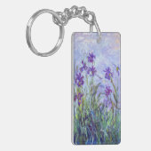 Claude Monet - Lila Irises / Iris Mauves Sleutelhanger (Voorkant Links)
