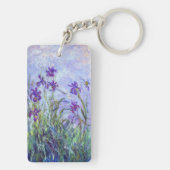 Claude Monet - Lila Irises / Iris Mauves Sleutelhanger (achterkant)