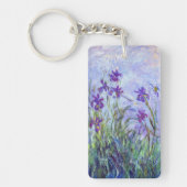 Claude Monet - Lila Irises / Iris Mauves Sleutelhanger (Voorkant)