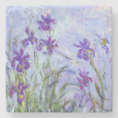 Claude Monet - Lila Irises / Iris Mauves Stenen Onderzetter (Voorkant)