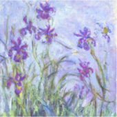Claude Monet - Lila Irises / Iris Mauves Sticker (Voorkant)