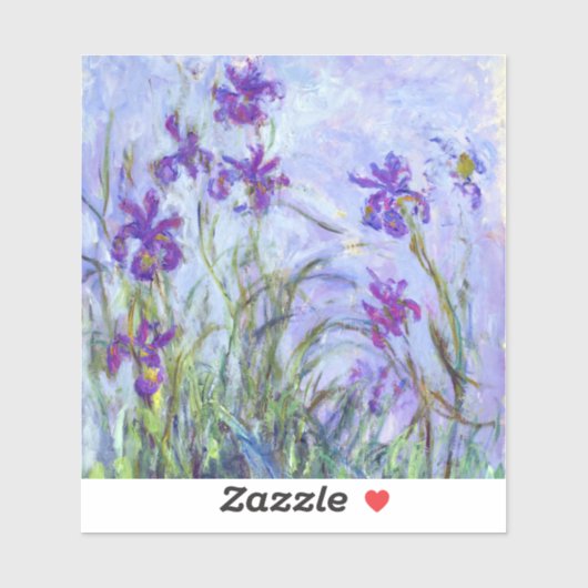 Claude Monet - Lila Irises / Iris Mauves Sticker (Vel)