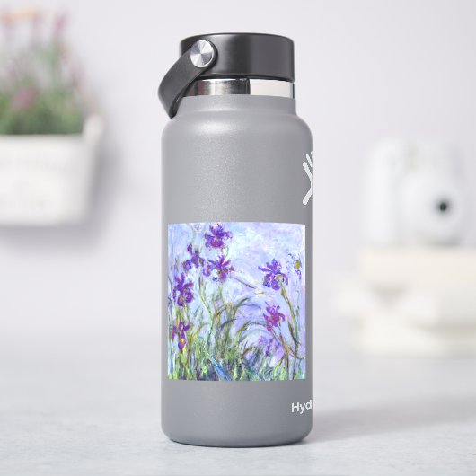 Claude Monet - Lila Irises / Iris Mauves Sticker (HydroFlask)