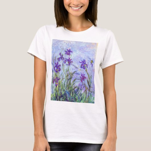 Claude Monet - Lila Irises / Iris Mauves T-shirt (Voorkant)