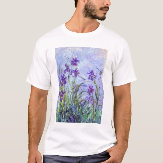 Claude Monet - Lila Irises / Iris Mauves T-shirt (Voorkant)