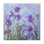 Claude Monet - Lila Irises / Iris Mauves Tegeltje<br><div class="desc">Lila Irises / Iris Mauves - Claude Monet,  1914-1917</div>