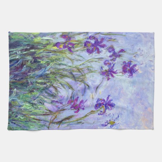 Claude Monet - Lila Irises / Iris Mauves Theedoek (Horizontaal)