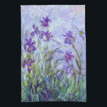 Claude Monet - Lila Irises / Iris Mauves Theedoek<br><div class="desc">Lila Irises / Iris Mauves - Claude Monet,  1914-1917</div>
