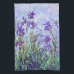 Claude Monet - Lila Irises / Iris Mauves Theedoek<br><div class="desc">Lila Irises / Iris Mauves - Claude Monet,  1914-1917</div>