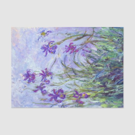 Claude Monet - Lila Irises / Iris Mauves Tissuepapier (Voorkant)