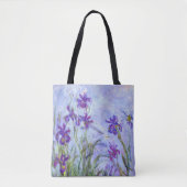 Claude Monet - Lila Irises / Iris Mauves Tote Bag (Voorkant)