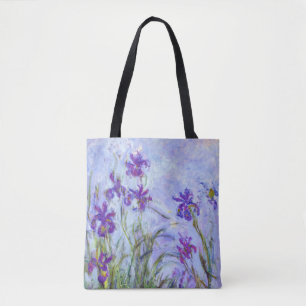 Claude Monet - Lila Irises / Iris Mauves Tote Bag