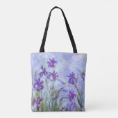 Claude Monet - Lila Irises / Iris Mauves Tote Bag (Achterkant)