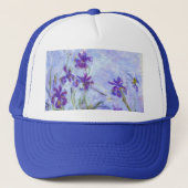 Claude Monet - Lila Irises / Iris Mauves Trucker Pet (Voorkant)