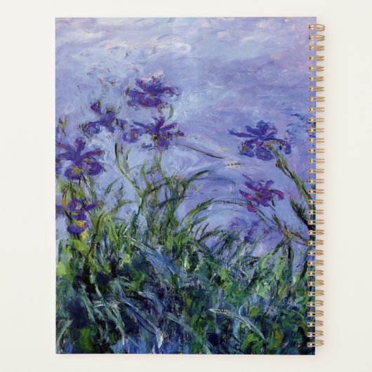 Claude Monet Lila Irises Planner (Achterkant)