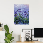 Claude Monet Lila Irises Poster (Thuiskantoor)