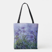 Claude Monet Lila Irises Tote Bag (Achterkant)