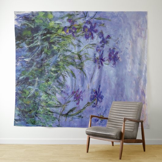 Claude Monet Lila Irises Wandkleed (In Situ (horizontaal))