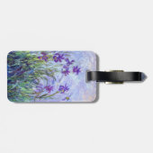 Claude Monet - Lila IRISICO's - QR-code Bagagelabel (Achterkant horizontaal)