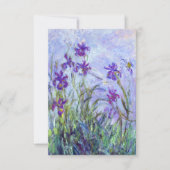Claude Monet - Lila Irissen / Iris Mauves Bedankkaart (Voorkant)