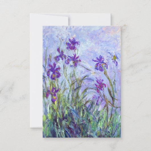 Claude Monet - Lila Irissen / Iris Mauves Bedankkaart (Voorkant)
