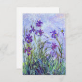 Claude Monet - Lila Irissen / Iris Mauves Bedankkaart (Voorkant / Achterkant)
