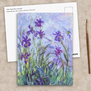 Claude Monet - Lila Irissen / Iris Mauves Briefkaart