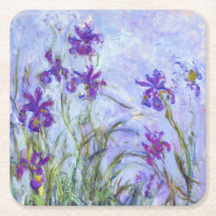 Claude Monet - Lila Irissen / Iris Mauves Kartonnen Onderzetters