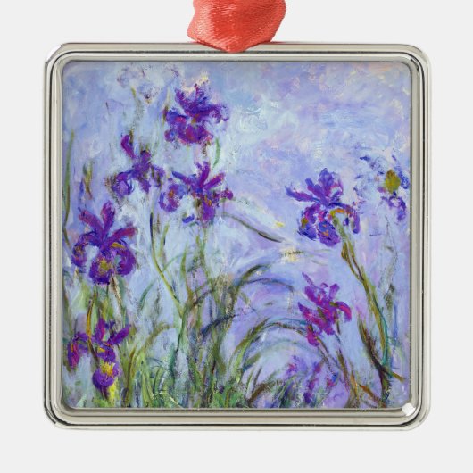 Claude Monet - Lila Irissen / Iris Mauves Metalen Ornament (Voorkant)
